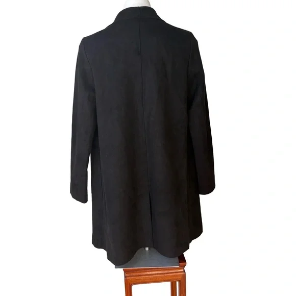 MOD Long Sleeve Open Front Faux Suede Coatigan, Sz M - Picture 5 of 14
